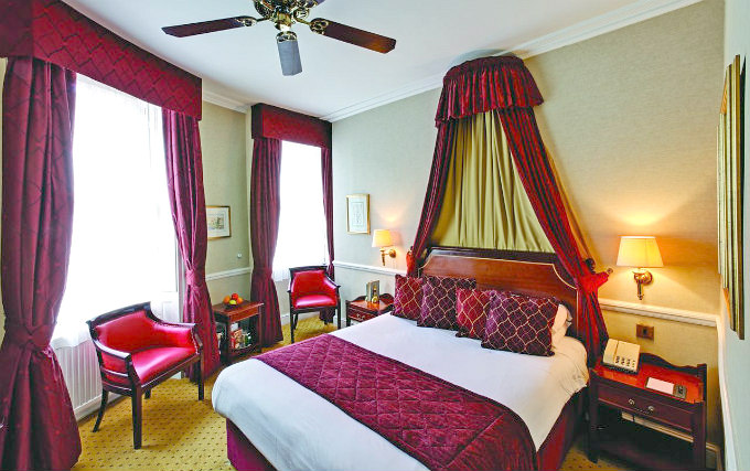 A comfortable double room at Grange Blooms Hotel