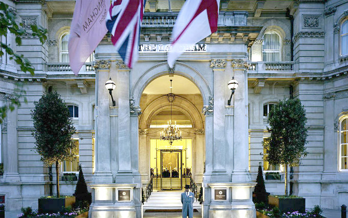 An exterior view of Langham Hotel London