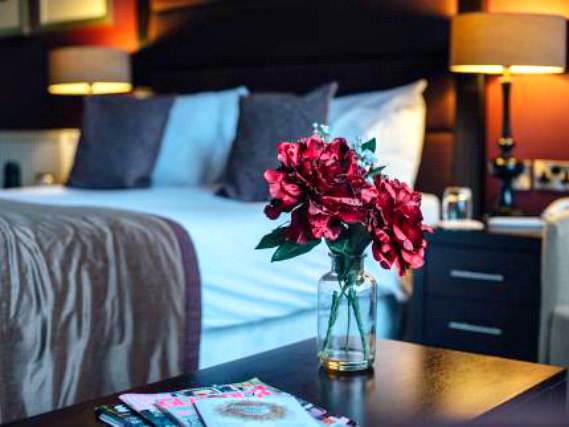 Rest easy in a comfortable bed in your room