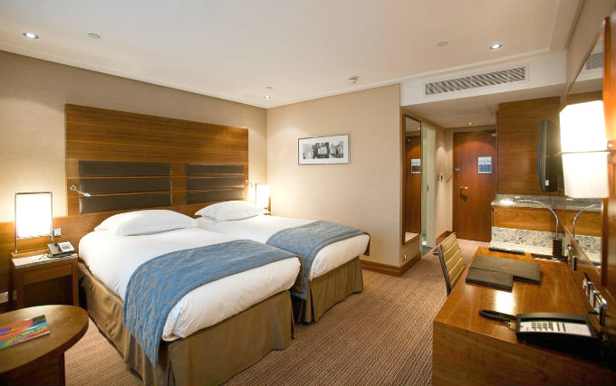 A typical twin room at Sofitel Heathrow