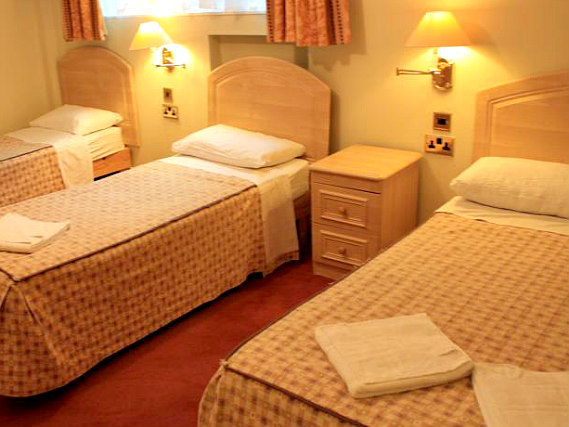 Quad rooms at The Fairway Hotel London are the ideal choice for groups of friends or families
