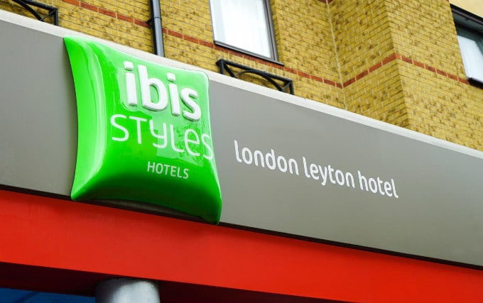 The exterior of Ibis Styles London Leyton