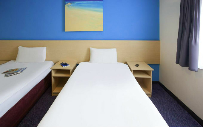 A twin room at Ibis Styles London Leyton