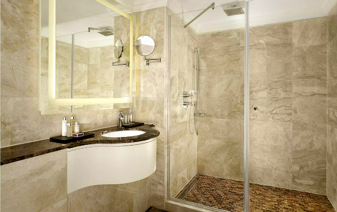 Shower system at Westbury Mayfair Hotel