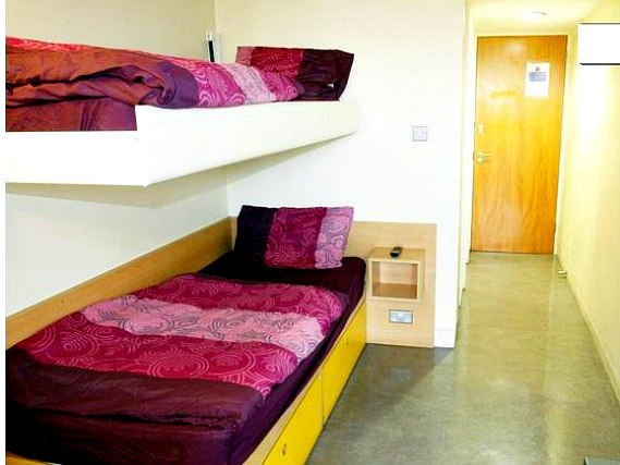 A typical dorm room at Horizons Accommodation