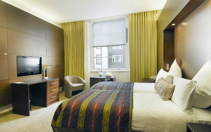 A typical twin room at The Park Grand London Paddington