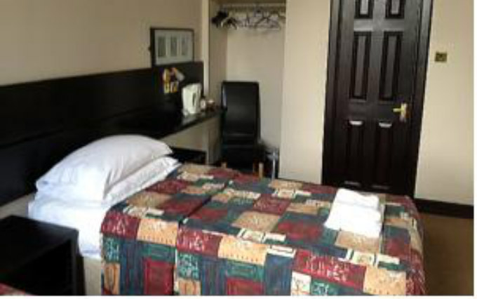 A typical single room at Belgrave Hotel