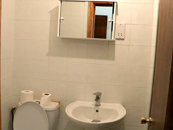 Relax in the private bathroom in your room