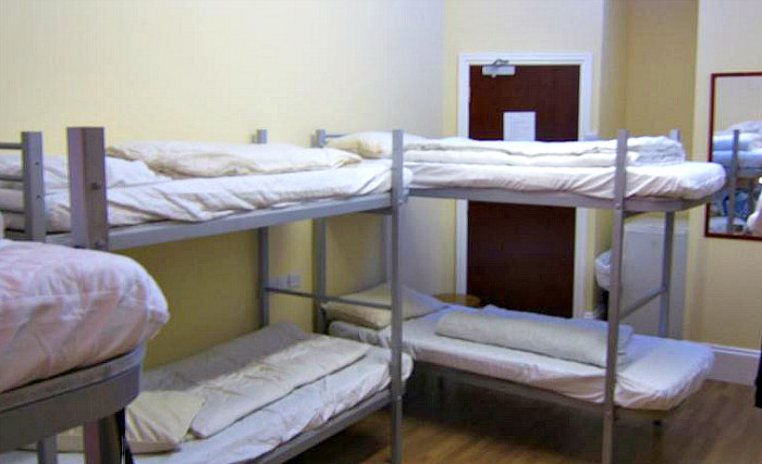 A typical room at London Lodge Hostel