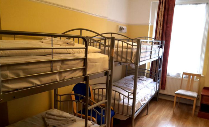 A typical room at London Lodge Hostel