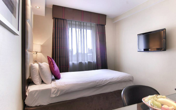 A typical single room at Grand Royale London Hyde Park