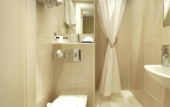 A typical bathroom at Grand Royale London Hyde Park