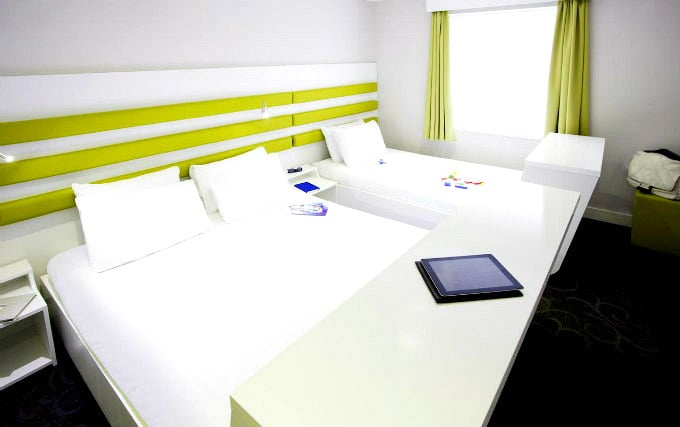 A typical triple room at Ibis Styles London Croydon