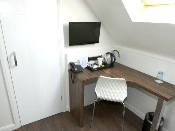 Most rooms have desks