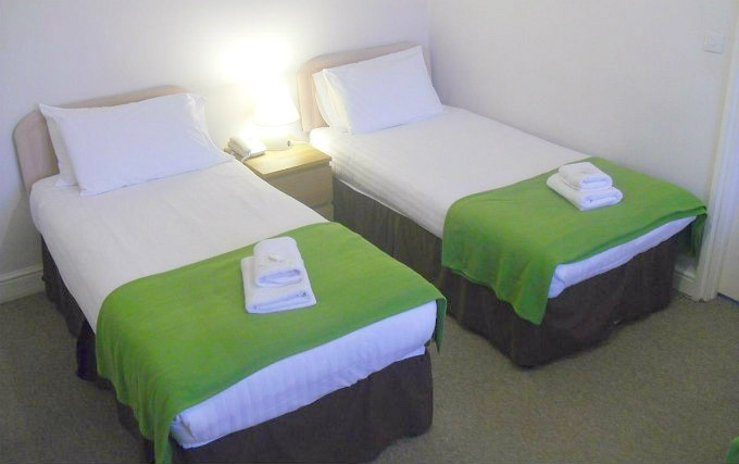 A twin room at Shellbourne Hotel