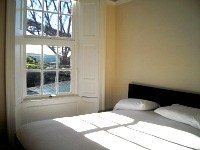 A typical double room with stunning views of the Forth bridge
