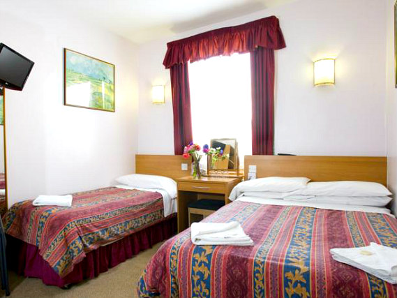 Triple rooms at Dover Hotel London are the ideal choice for groups of friends or families