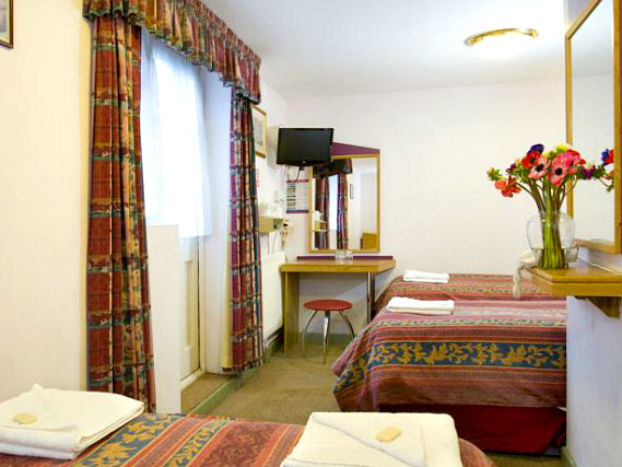 Quad rooms at Dover Hotel London are the ideal choice for groups of friends or families