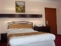 A typical double room at the Blue Star Hotel