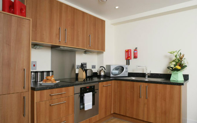 kitchen at Comfortzone Birmingham Hotels