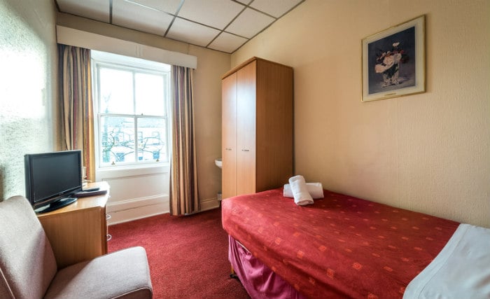 Single rooms at Kelvin Hotel West End provide privacy