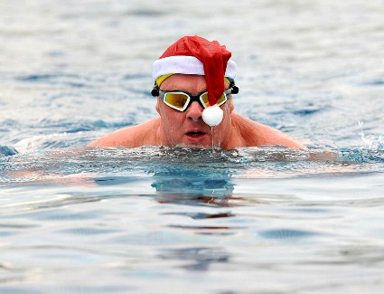 OSS December Dip at Parliament Hill Lido, London