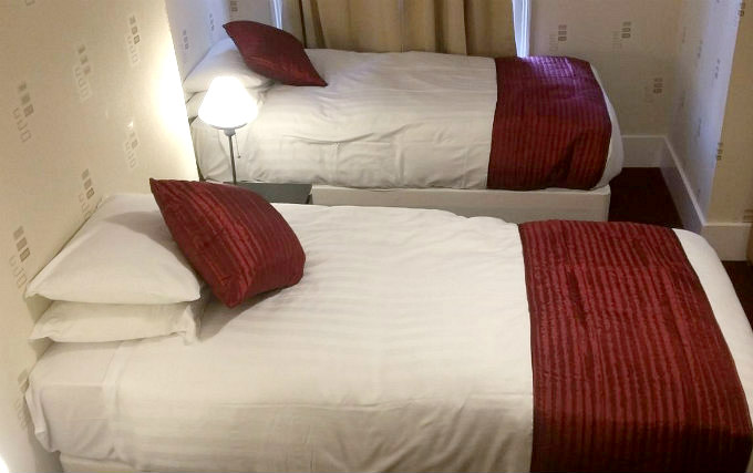 A twin room at Garth Hotel