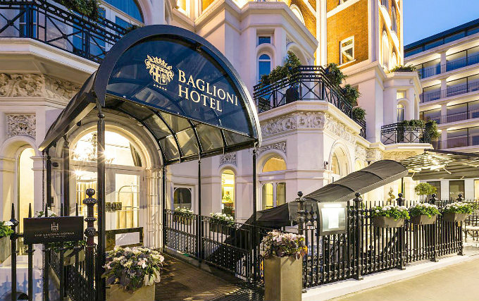 An exterior view of Baglioni Hotel