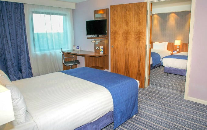 A typical triple room at Holiday Inn Express London Heathrow T5