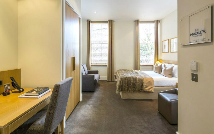 A typical double room at The Nadler Kensington
