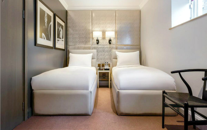 A twin room at Radisson Blu Edwardian Mercer Street Hotel London