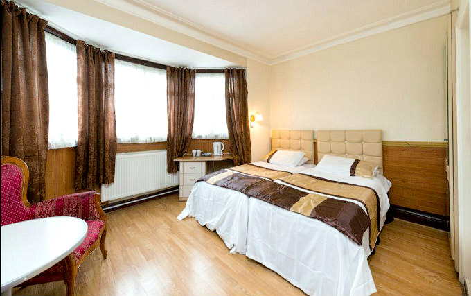 A twin room at Golders Green Hotel London