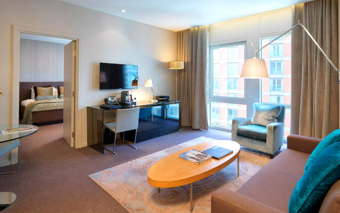 A typical room at Radisson Blu Edwardian New Providence Wharf Hotel