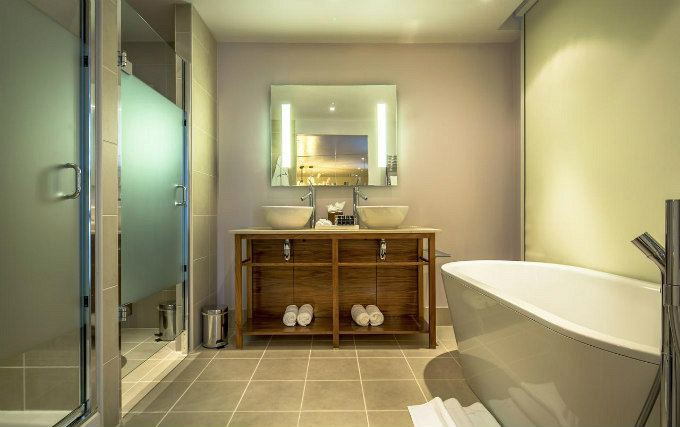 A typical bathroom at K West Hotel & Spa
