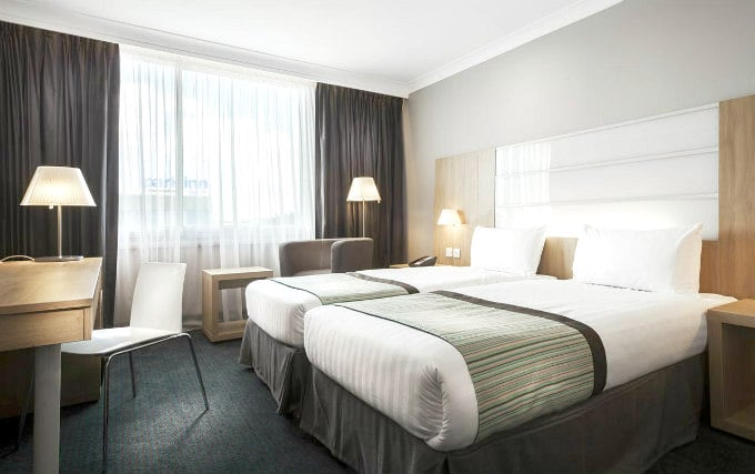 A twin room at Le Meridien Heathrow