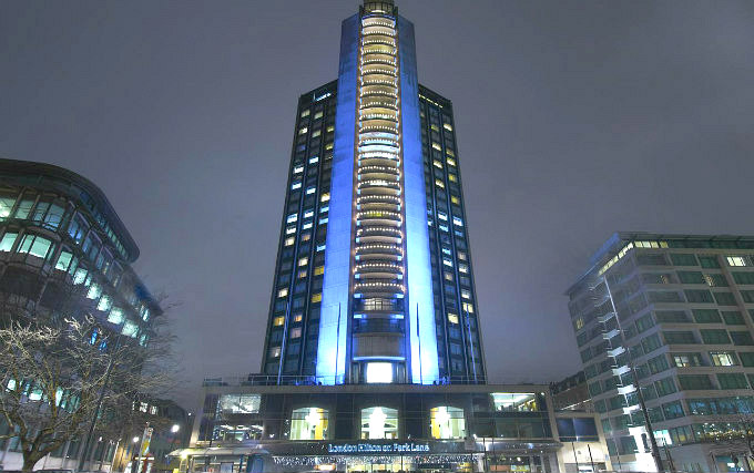 The exterior of London Hilton
