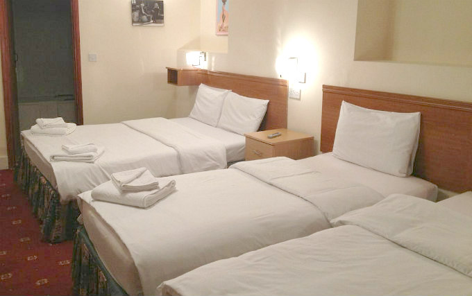 A typical quad room at Stonebridge Park Hotel