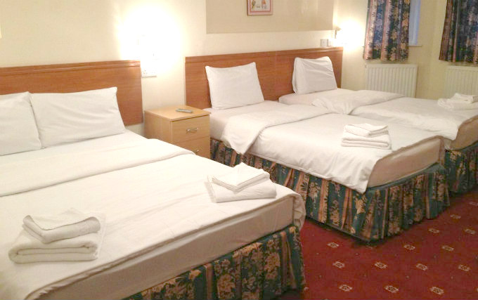 Quad room at Stonebridge Park Hotel