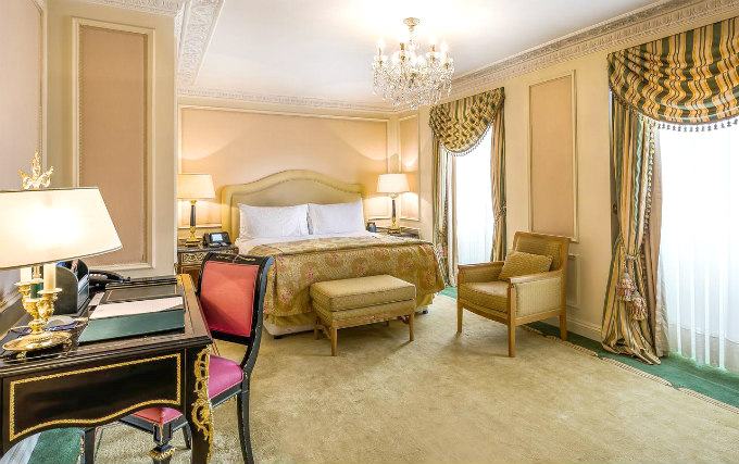 A typical double room at Bentley Hotel London