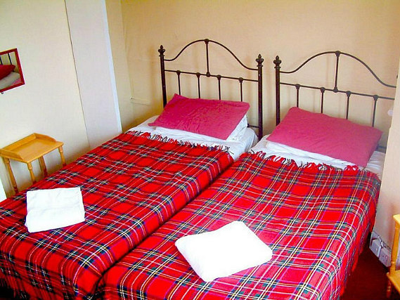 A typical twin room at Windsor House Hotel