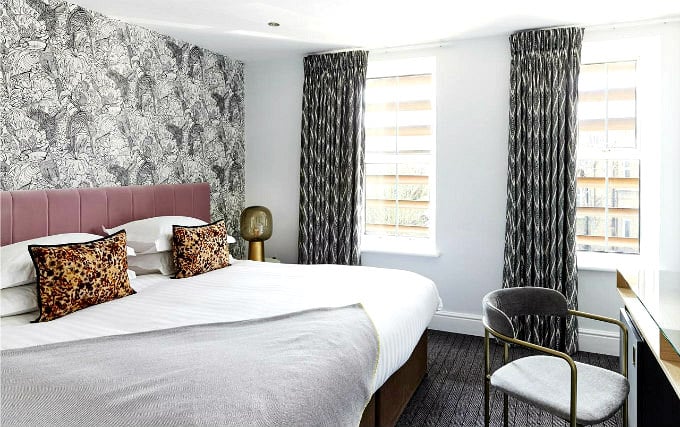 A comfortable double room at The Lodge Hotel Putney