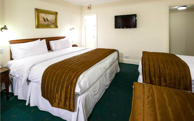 A typical quad room at Best Western Swiss Cottage Hotel