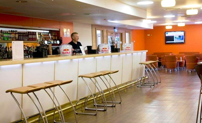 After a busy day, relax with a drink in the bar at Baird House After a busy day, relax with a drink in the bar at Baird House