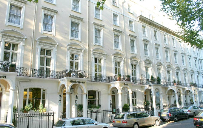 The exterior of Shakespeare Hotel London