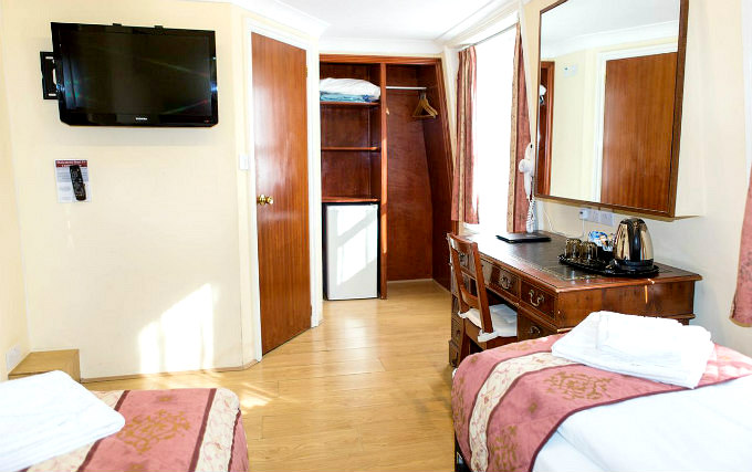 A twin room at Shakespeare Hotel London