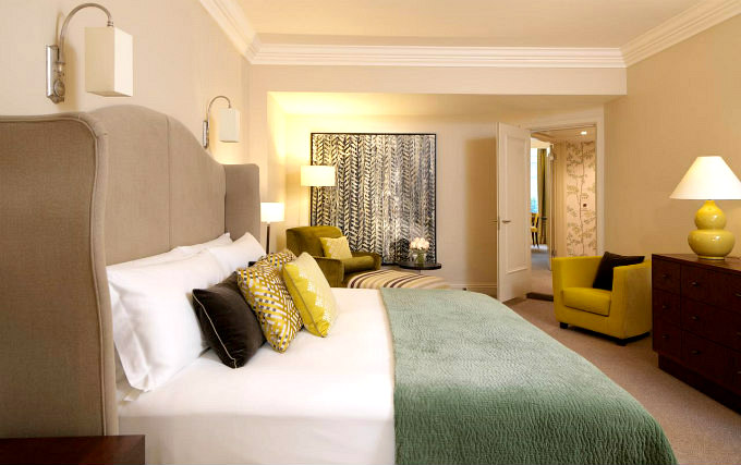 A typical double room at Rocco Forte Brown's Hotel