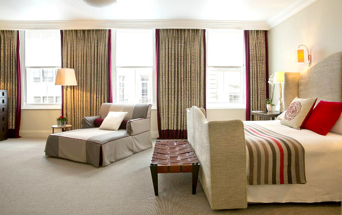 A double room at Rocco Forte Brown's Hotel