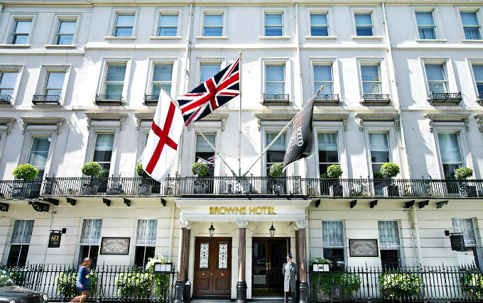 An exterior view of Rocco Forte Brown's Hotel