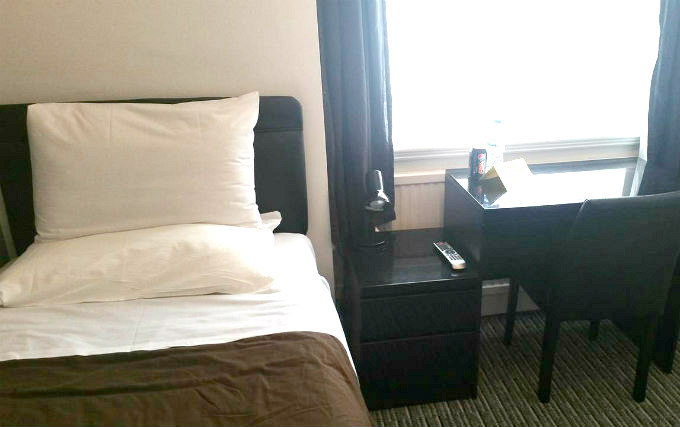 A typical single room at Martel Guest House