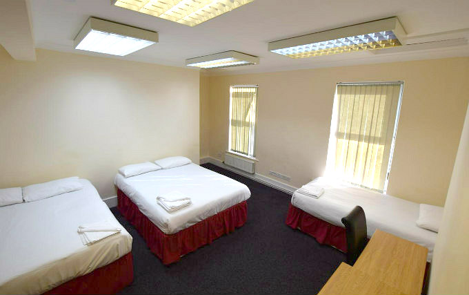 A dorm room at York Hotel
